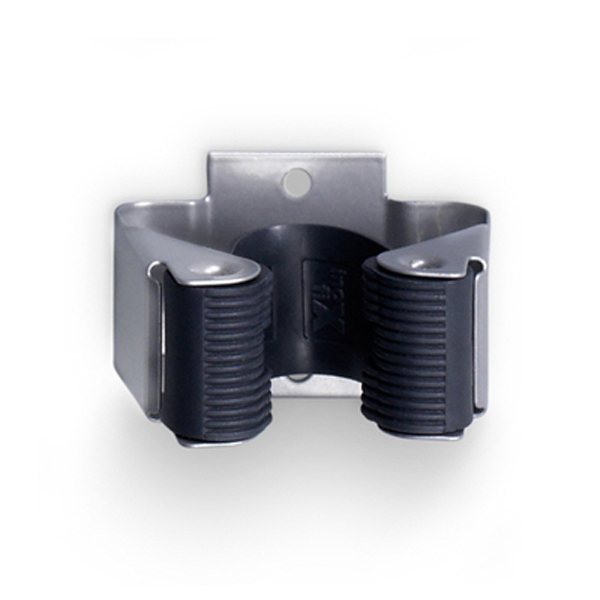 SUJETA ESCOBAS BL.2 CROMO MATE 2055-7 INOFIX -