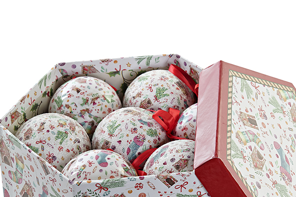 BOLA NAVIDAD SET-7 NV183890 ITEM 7,5 CM