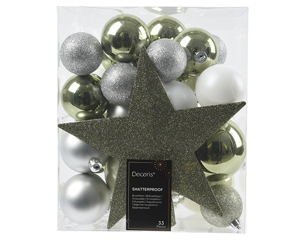 ADORNOS ARBOL 33 UD SURTIDOS 72613 DECORIS -