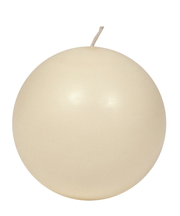 VELA BOLA ESFERICA BLANCO MATE 320030 004 000 ROURA 8 CM