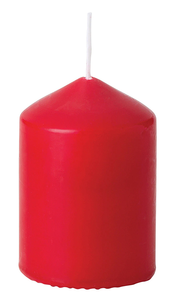 VELA TACO ROJA 6800502 SINDER 7X10 CM