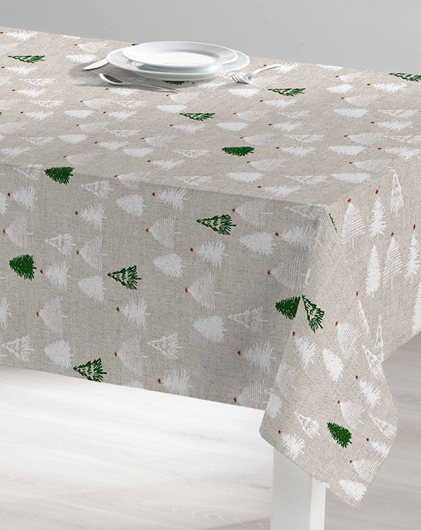 MANTEL ANTIMANCHAS NAVIDAD LAPONIA 81166 DINTEX 140X250 CM
