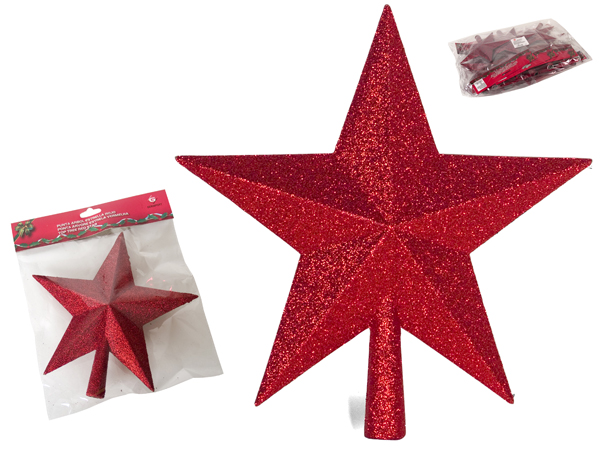 ESTRELLA PUNTA ARBOL ROJA BGEU-2359 BERGNER 20 CM