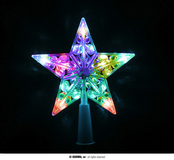 ESTRELLA PUNTA ARBOL 10 LED 22863 GUIRMA -
