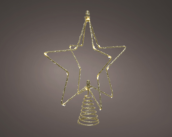 ESTRELLA ARBOL DORADA MICROLED 72588 LUMINEO 20X20X25