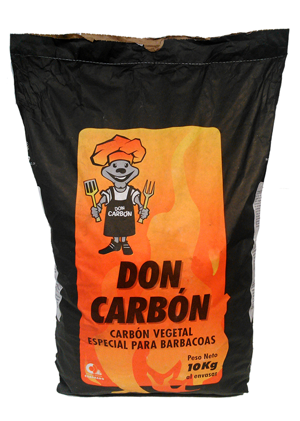 CARBON VEGETAL BARBACOA SACO  CUADRADO 10 KG