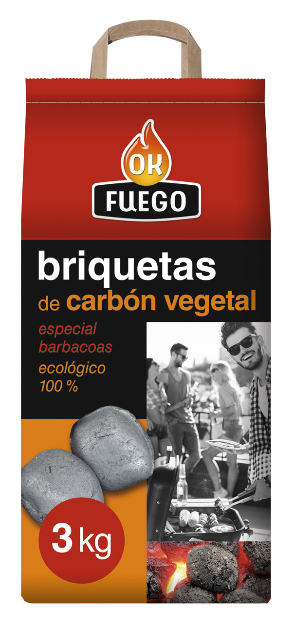 BRIQUETAS CARBON VEGETAL AUTOENCENDIDO 50280 FLOWER 3 KG