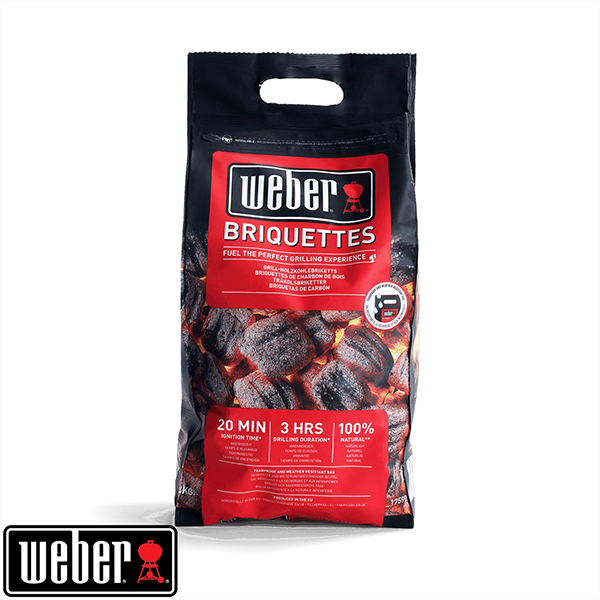 BRIQUETA CARBON 100% NATURAL 17590 WEBER 4 KG