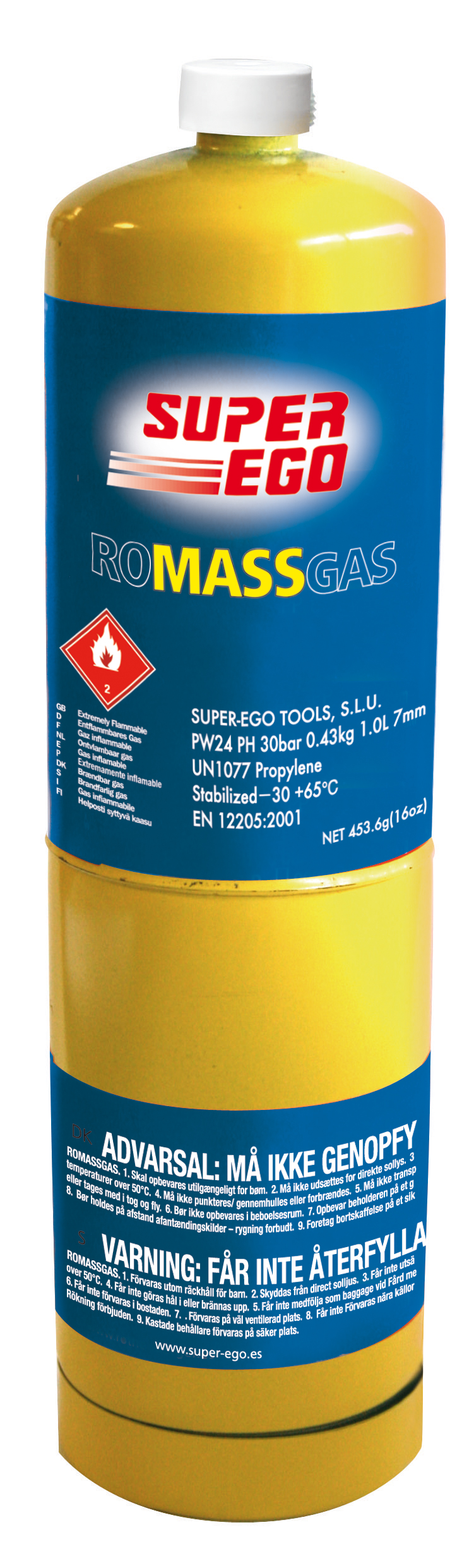 CARTUCHO GAS ROMASSGAS 1'' SEH024600 SUPER EGO 450 G