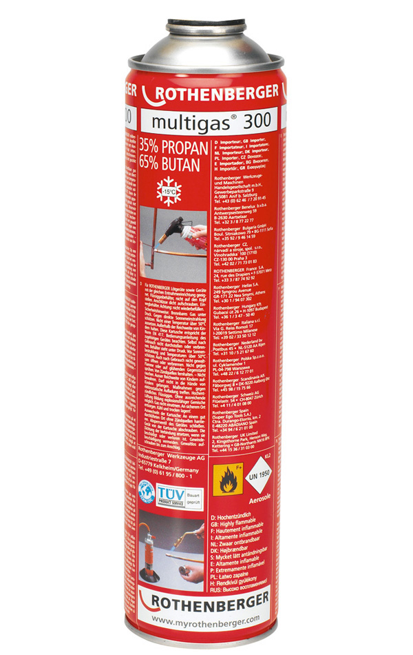 CARTUCHO GAS SOPLETE ROFIRE 035510-A MULTIGAS 300 -