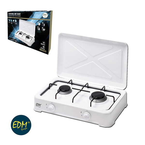 COCINA GAS 2 FUEGO EXTERIOR 7420 EDM 48X33X8CM