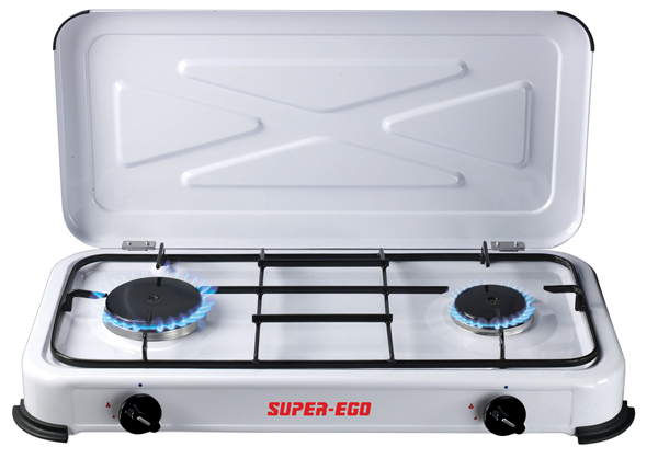 COCINA GAS 2 FUEGOS C/TAPA SEH024800 SUPER EGO -