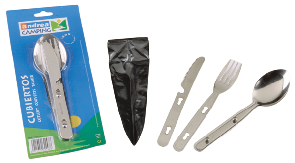 CUBIERTOS CAMPING INOX 720200 IBILI 17,5 CM