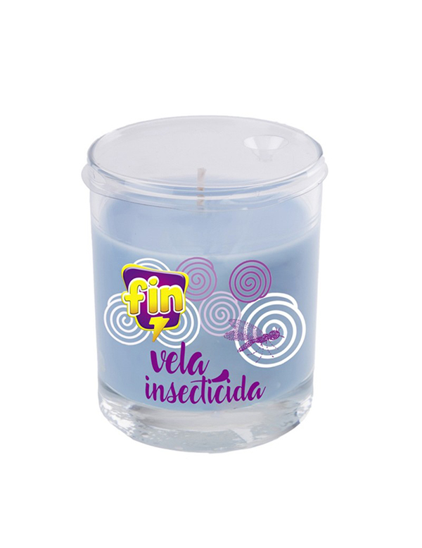 VELA C/CITRONELA VASO CRISTAL 20590 FLOWER -