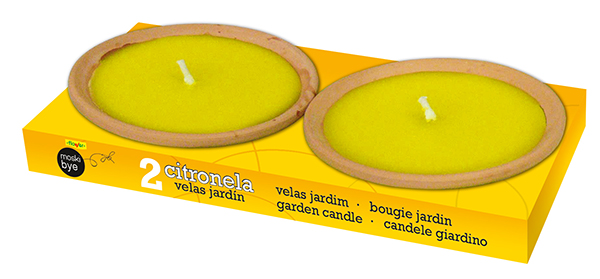 VELA C/CITRONELA TERRACOTA PEQ 2U 1-20555 FLOWER -