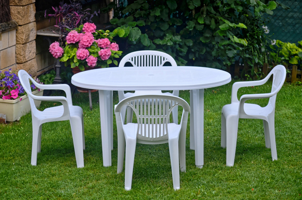 MESA JARDIN OVAL BLANCA 4020 GARDENLIFE 130X90 CM