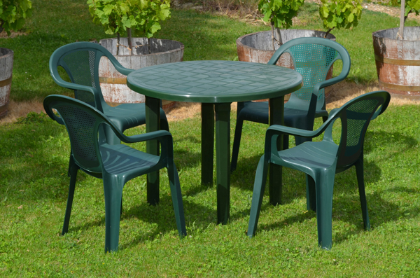 MESA JARDIN REDONDA VERDE 4024 V GARDENLIFE 90 CM