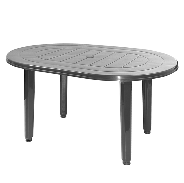 MESA JARDIN OVAL ANTRACITA 4020ANT GARDENLIFE 130X90 CM