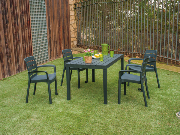 MESA RESINA ANTRACITA SUMATRA SUM028AN IPAE 137X78CM