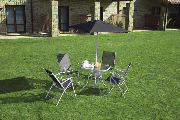 CONJUNTO PARASOL ACERO TOGO PG0496 PROFER GREEN 6 PZAS