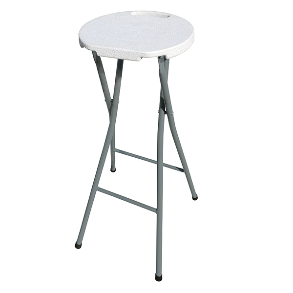 TABURETE REDONDO PLEGABLE BLANCO  7HOUSE 32X76CM