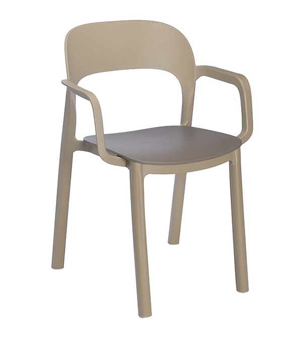 SILLA RESINA C/BRAZ CHOCOL ONA 03707.4X OLOT -