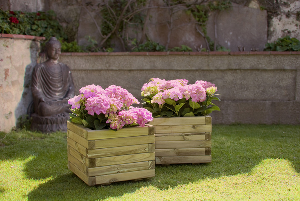 JARDINERA MADERA CUADRADA 2022844 NORTENE 40X40X30CM