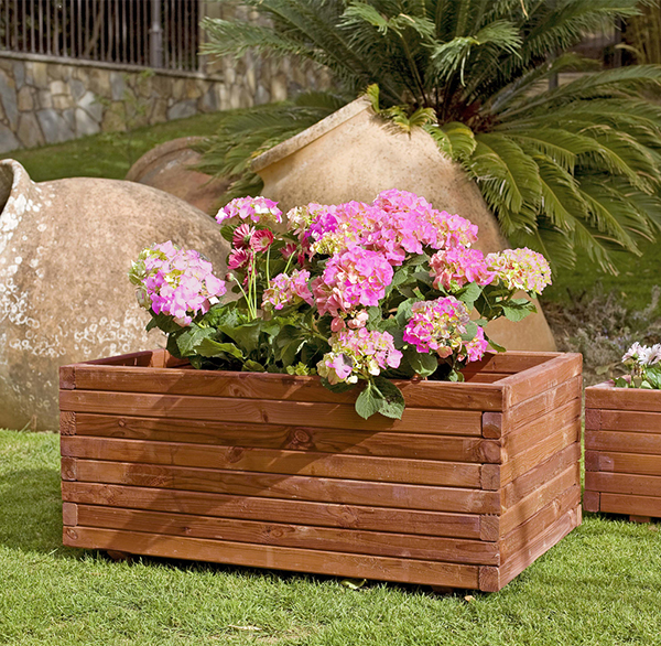 JARDINERA MADERA RECTANGULAR 2021839 NORTENE 90X40X33CM