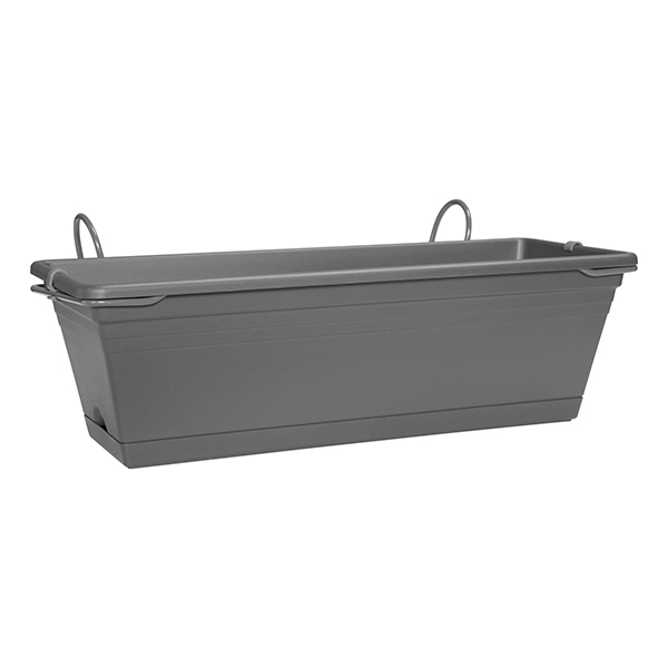 JARDINERA BALCON+BANDEJA ANTRACITA 1004522 ELHO 40 CM