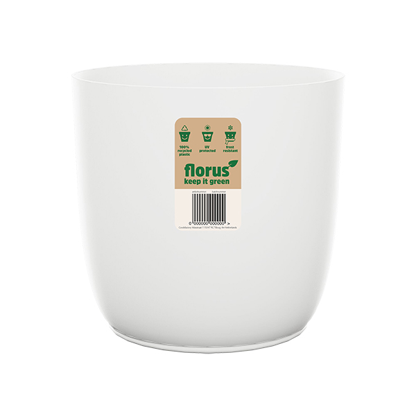 CUBREMACETA INT. FLOW FLOWERPOT BLANCO 1004646 ELHO 18 CM