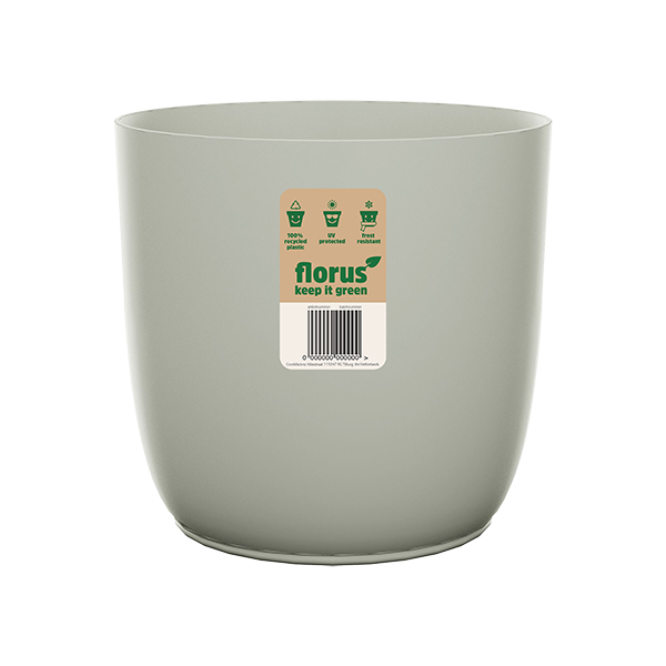 CUBREMACETA INT. FLOW FLOWERPOT GRIS 1004647 ELHO 18 CM