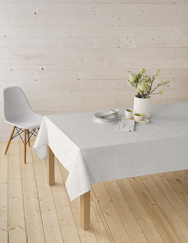 MANTEL ANTIMANCHAS ROMBARELLO BEIGE 81176 DINTEX 140X250 CM