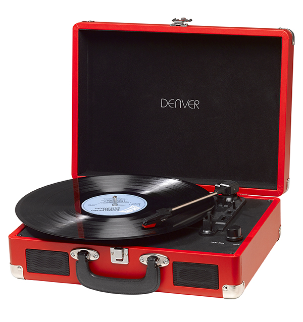 TOCADISCOS USB RETRO ROJO VPL-120 DENVER -
