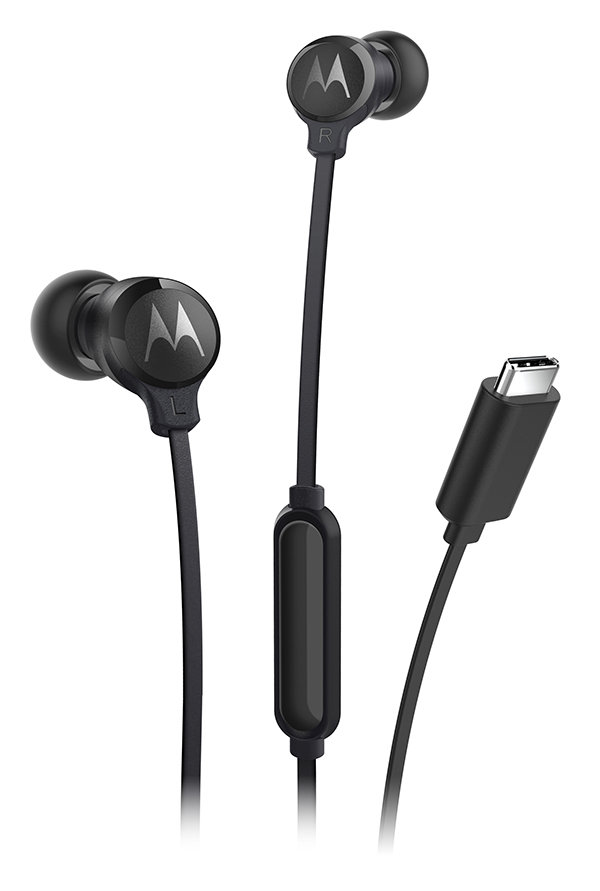 AURICULAR EARBUDS3CS NEGRO CON CABLE CONEX USB-C 253EARBUDS3CS MOTOROLA -