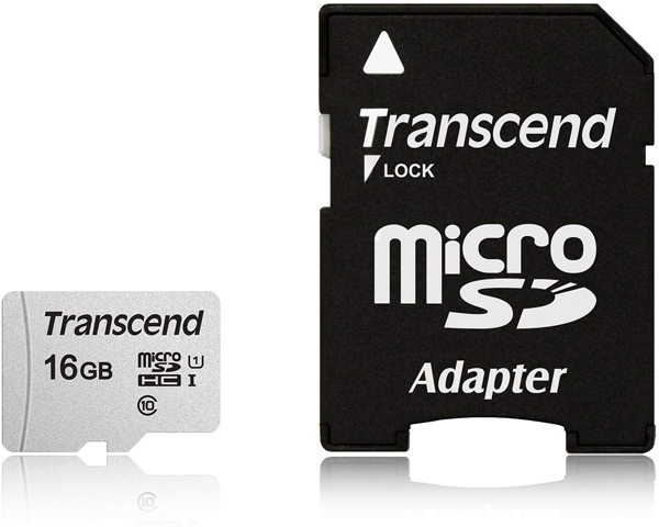 TARJETA MICROSD ADAPT UHS-1 U1 TS16GUSD300S-A TRASCEND 16 GB
