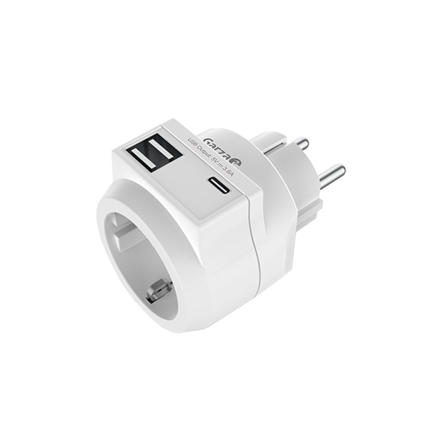 CARGADOR ADAPTADOR 2 USB + 1 USB C 420045 GARZA -