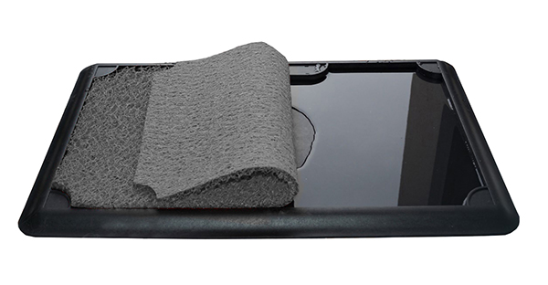 FELPUDO TRIAL VINILO GRIS+BANDEJA 55539 DINTEX 45 X 70 CM