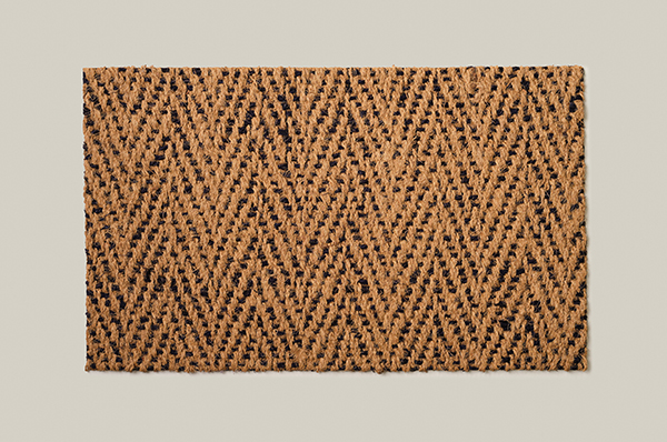 FELPUDO COCO TRENZADO ESPIGA NEGRO 50077 DINTEX 45 X 75 CM