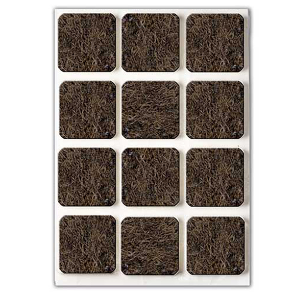 FIELTRO ADHESIVO MARRON BL6 PT2004 PROFER TOP 25X25 MM