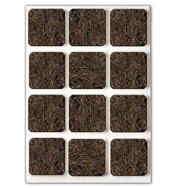 FIELTRO ADHESIVO MARRON BL6 PT2006 PROFER TOP 30X30 MM