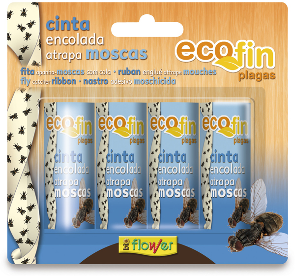 CINTA ENCOLADA ATRAPAMOSCAS 4U 70544 FLOWER -