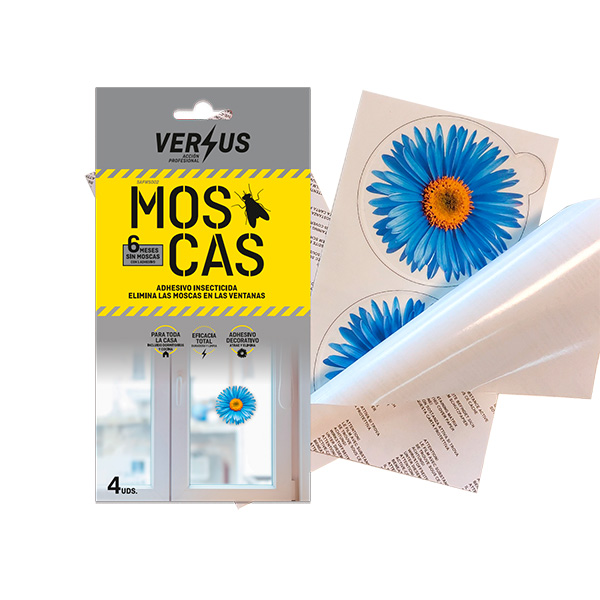 ADHESIVO INSECTICIDA MOSCAS 4ud 5001459 QUIMUNSA -