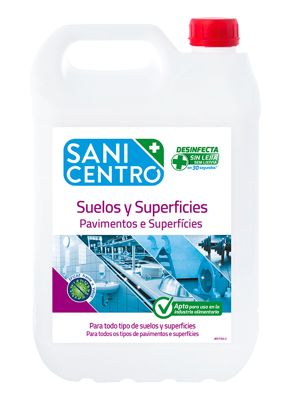 LIMPIADOR DESINFECT SUELO/SUPEF SIN LEJIA ARV1624 SANICENTRO 5 L