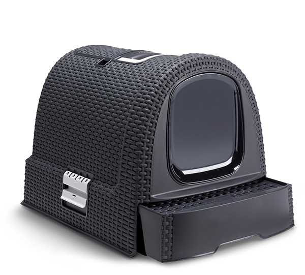 CAJA ASEO GATOS RATAN ANTRACITA 198846 CURVER -