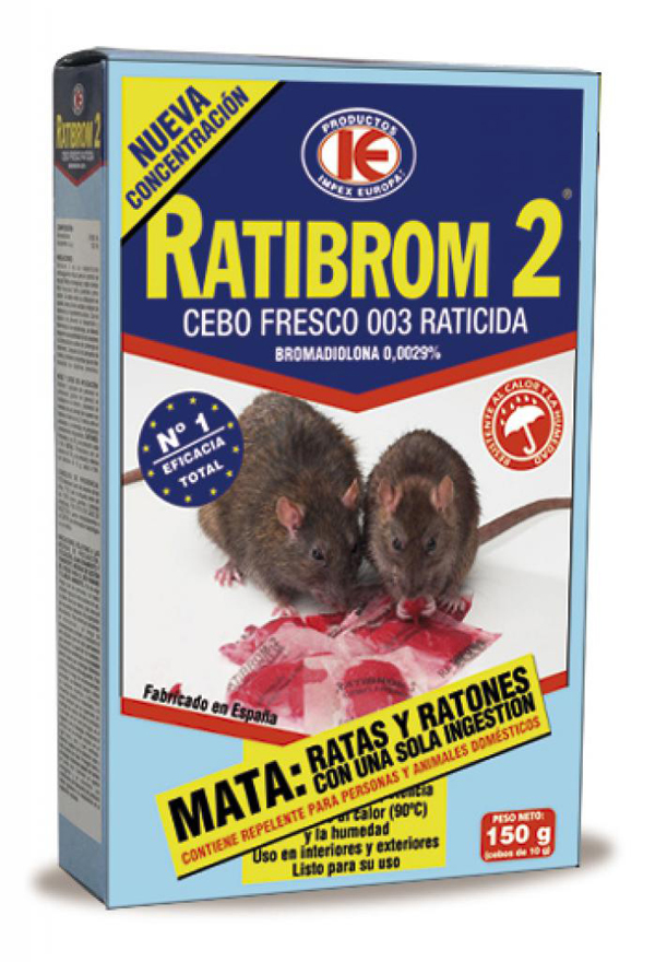 RATICIDA CEBO FRESCO D01.311 RATIBROM 150 G