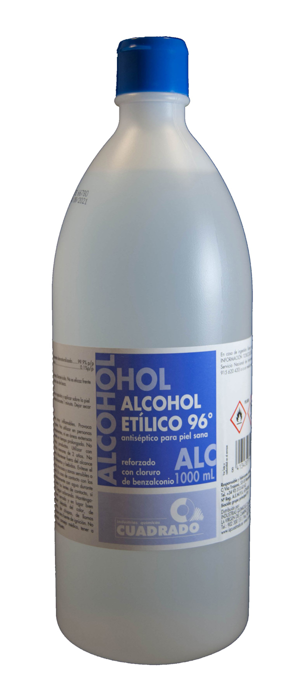 ALCOHOL ETILICO SANITARIO 96 719037 CUADRADO 1 L