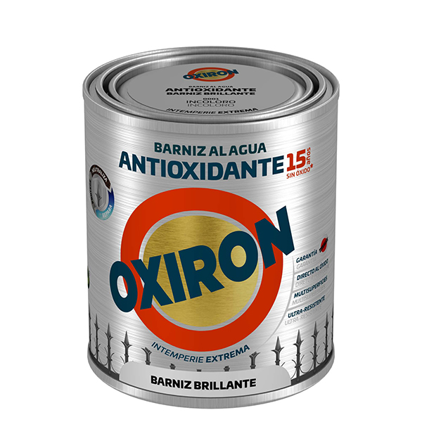 BARNIZ ANTIOX AL AGUA BRILLO 01L000134 OXIRON 750 ML