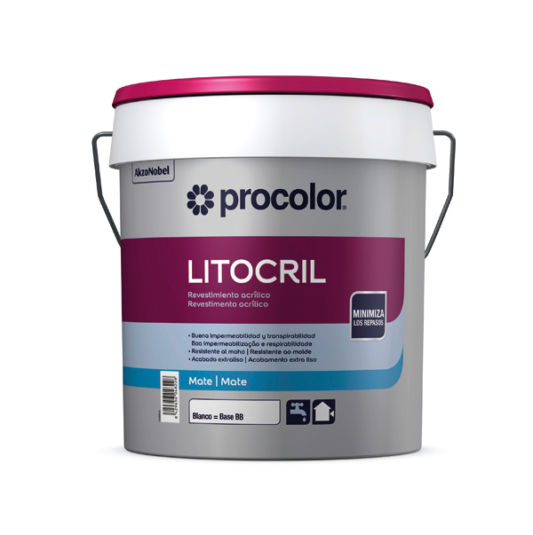 PINTURA FACHADAS LITOCRIL BLANCO BB 5578835 PROCOLOR 4 L