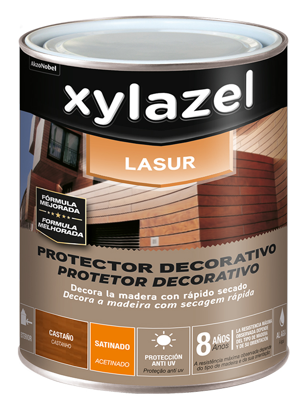 PROTECTOR MAD. LASUR AGUA SAT CASTAÑO 5834261 XYLAZEL 750 ML
