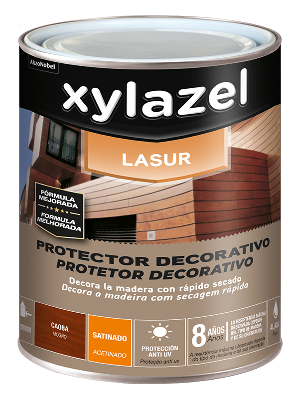 PROTECTOR MAD. LASUR AGUA SAT CAOBA 5835640 XYLAZEL 750 ML